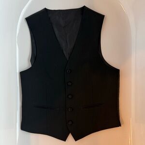 Suede Black Men's Dress Vest - Tailored Formal Waistcoat